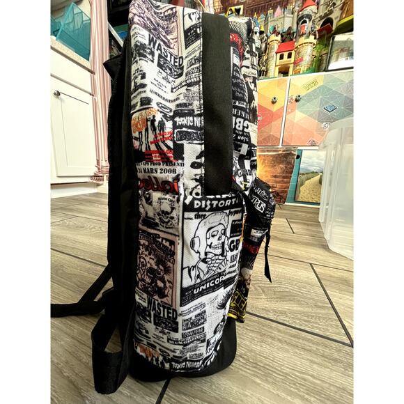PUNK Rock Hardcore Black Backpack Bag GBH Music Black Flag - Picture 6 of 12